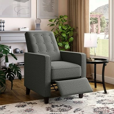 Best Pirce ๐ Nya Button Tufted Pushback Accent Chair - ProLounger Textured Gray ๐งจ 5 Best Pirce ๐ Nya Button Tufted Pushback Accent Chair - ProLounger Textured Gray ๐งจ - Image 3