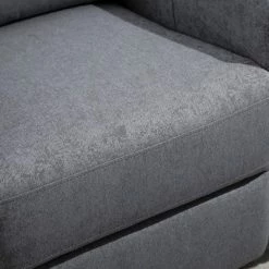 Promo ❤️ HOMCOM Modern Rocker Recliner Chair Linen Fabric Single Sofa Home Theater Seating with Overstuffed Armrest and Back Grey 🎉 -Living Room Chairs Sales unnamed file 12918