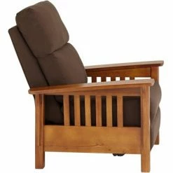 Buy 🤩 Elm Lane Ultra Suede Godiva Fabric Recliner Chair Modern Armchair Comfortable Push Manual Reclining Footrest Bedroom Living Room ✨ -Living Room Chairs Sales unnamed file 12964