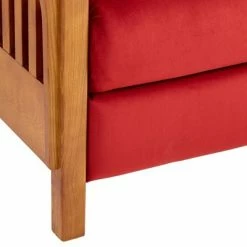 Top 10 ⭐ Elm Lane Plush Scarlet Fabric Recliner Chair Modern Armchair Comfortable Push Manual Reclining Footrest for Bedroom Living Room ✨ -Living Room Chairs Sales unnamed file 12968