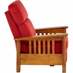 Top 10 ⭐ Elm Lane Plush Scarlet Fabric Recliner Chair Modern Armchair Comfortable Push Manual Reclining Footrest for Bedroom Living Room ✨ -Living Room Chairs Sales unnamed file 12970