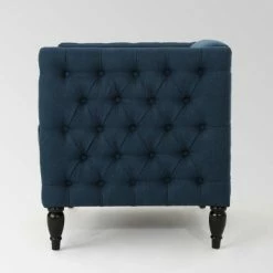 Best Sale ✔️ Alira Modern Tufted Armchair Navy Blue - Christopher Knight Home ✔️ -Living Room Chairs Sales unnamed file 1299