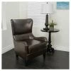 New ⭐ Elijah Bonded Leather Sofa Chair Brown - Christopher Knight Home 🎉 -Living Room Chairs Sales unnamed file 1302