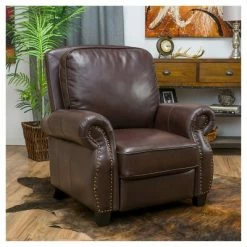 Best deal 💯 Torreon Faux Leather Recliner Club Chair Dark Brown - Christopher Knight Home 🥰