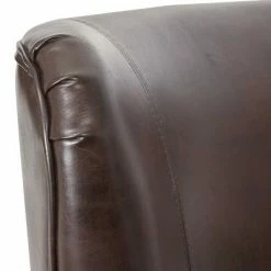 New ⭐ Elijah Bonded Leather Sofa Chair Brown - Christopher Knight Home 🎉 -Living Room Chairs Sales unnamed file 1304