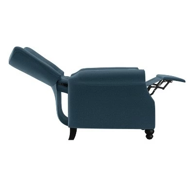 Hot Sale 🎉 Button Tufted Press-Back Recliner Plush Low Pile Velvet Medium Blue - ProLounger ✔️ 4 Hot Sale 🎉 Button Tufted Press-Back Recliner Plush Low Pile Velvet Medium Blue - ProLounger ✔️ - Image 2