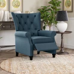 Hot Sale 🎉 Button Tufted Press-Back Recliner Plush Low Pile Velvet Medium Blue - ProLounger ✔️ 10 Hot Sale 🎉 Button Tufted Press-Back Recliner Plush Low Pile Velvet Medium Blue - ProLounger ✔️ -Living Room Chairs Sales unnamed file 13042