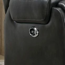 Promo 🔔 Edansy Upholstered Chair with Power Recliner and USB Plug Gray - HOMES: Inside + Out 😉 -Living Room Chairs Sales unnamed file 13094