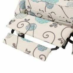 Coupon 😍 Set of 2 Wescott Contemporary Fabric Recliners Light Beige with Blue Floral/Dark Brown - Christopher Knight Home 🎉 -Living Room Chairs Sales unnamed file 13112