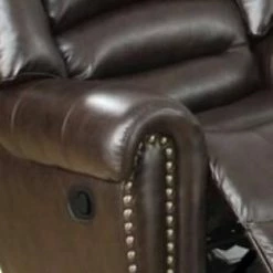 New 🧨 Individual Fun Bonded Leather and Plywood Recliner/Glider Brown - Benzara 🛒 -Living Room Chairs Sales unnamed file 13125