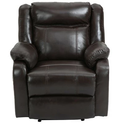 Budget 🔔 HOMCOM PU Leather Recliner Sofa Upholstered Manual Reclining Armchair with Footrest for Living Room 🔥 5 Budget 🔔 HOMCOM PU Leather Recliner Sofa Upholstered Manual Reclining Armchair with Footrest for Living Room 🔥 - Image 3