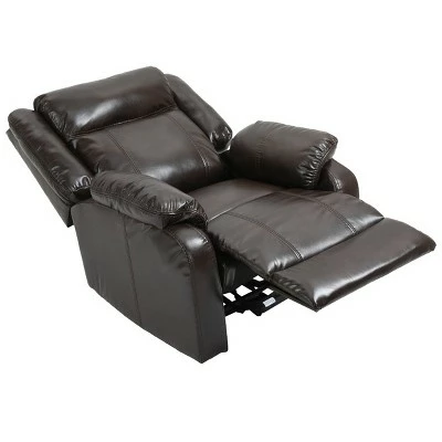 Budget 🔔 HOMCOM PU Leather Recliner Sofa Upholstered Manual Reclining Armchair with Footrest for Living Room 🔥 7 Budget 🔔 HOMCOM PU Leather Recliner Sofa Upholstered Manual Reclining Armchair with Footrest for Living Room 🔥 - Image 5