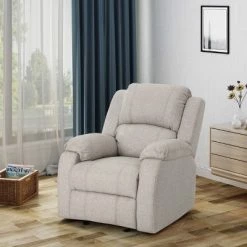 Outlet 😉 Mozelle Classic Gliding Recliner Beige - Christopher Knight Home 👏