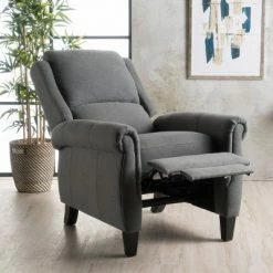 Buy 🎉 Haddan Recliner - Charcoal - Christopher Knight Home ⌛ -Living Room Chairs Sales unnamed file 13252