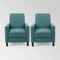 Flash Sale ❤️ Set of 2 Darvis Contemporary Recliners - Christopher Knight Home Light Sky ❤️ -Living Room Chairs Sales unnamed file 13275