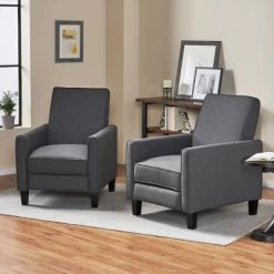 Flash Sale ❤️ Set of 2 Darvis Contemporary Recliners - Christopher Knight Home Light Sky ❤️ -Living Room Chairs Sales unnamed file 13279