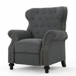Outlet 🥰 Walder Tufted Recliner - Christopher Knight Home Warm Stone ✔️ -Living Room Chairs Sales unnamed file 13304
