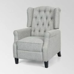 Deals ⌛ Wellscross Contemporary Push Back Recliner - Christopher Knight Home Charcoal 💯 -Living Room Chairs Sales unnamed file 13328