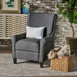 Cheapest โ๏ธ Charell Traditional Recliner - Christopher Knight Home Charcoal ๐