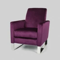 Best deal 🧨 Brightwood Modern Push Back High Leg Recliner - Christopher Knight Home Purple 😍 -Living Room Chairs Sales unnamed file 13342