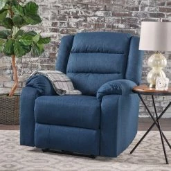 Outlet 🔥 Adrianne Power Recliner Navy Blue - Christopher Knight Home ✔️