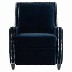 Top 10 ⌛ Buddy Velvet Recliner - Safavieh Midnight Blue ⭐ -Living Room Chairs Sales unnamed file 13384