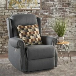 Best Sale ๐คฉ Dezzie Tufted Power Recliner - Christopher Knight Home Navy Blue ๐
