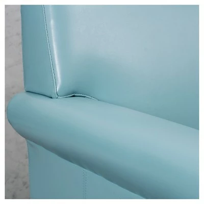 Flash Sale π€© Oversized Bonded Leather Club Chair Blue - Christopher Knight Home π 3 Flash Sale π€© Oversized Bonded Leather Club Chair Blue - Christopher Knight Home π