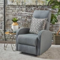 Coupon 🔔 Gaius Recliner - Christopher Knight Home Charcoal 💯
