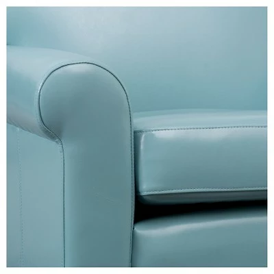 Flash Sale π€© Oversized Bonded Leather Club Chair Blue - Christopher Knight Home π 4 Flash Sale π€© Oversized Bonded Leather Club Chair Blue - Christopher Knight Home π - Image 2