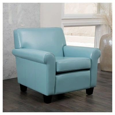 Flash Sale π€© Oversized Bonded Leather Club Chair Blue - Christopher Knight Home π 5 Flash Sale π€© Oversized Bonded Leather Club Chair Blue - Christopher Knight Home π - Image 3