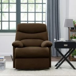 Deals 😉 Wall Hugger Microfiber Pillow Top Arm Recliner Chair - ProLounger Brown ⌛