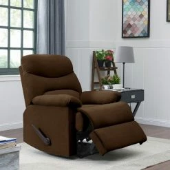 Deals 😉 Wall Hugger Microfiber Pillow Top Arm Recliner Chair - ProLounger Brown ⌛ -Living Room Chairs Sales unnamed file 13466