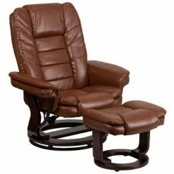 Cheapest 🔔 Riverstone Furniture Contemporary Leather Recliner with Horizontal Stitching and Ottoman - Flash Furniture Brown Vintage 💯 -Living Room Chairs Sales unnamed file 13482