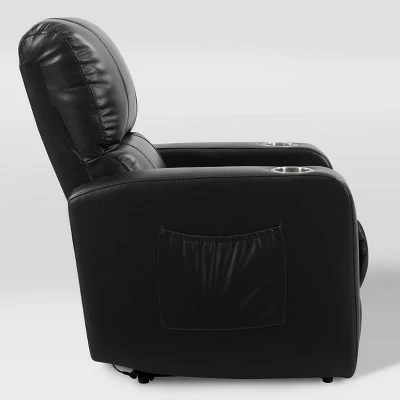 Best reviews of ❤️ Tucson Home Theater Single Power Recliner with Stainless Steel Cup Holders Black Leather Gel - Corliving ✨ 6 Best reviews of ❤️ Tucson Home Theater Single Power Recliner with Stainless Steel Cup Holders Black Leather Gel - Corliving ✨ - Image 4
