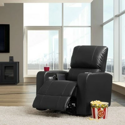 Best reviews of ❤️ Tucson Home Theater Single Power Recliner with Stainless Steel Cup Holders Black Leather Gel - Corliving ✨ 8 Best reviews of ❤️ Tucson Home Theater Single Power Recliner with Stainless Steel Cup Holders Black Leather Gel - Corliving ✨ - Image 6