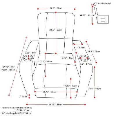 Best reviews of ❤️ Tucson Home Theater Single Power Recliner with Stainless Steel Cup Holders Black Leather Gel - Corliving ✨ 9 Best reviews of ❤️ Tucson Home Theater Single Power Recliner with Stainless Steel Cup Holders Black Leather Gel - Corliving ✨ - Image 7