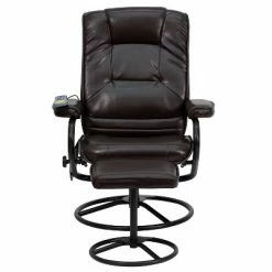 Hot Sale 😍 Flash Furniture Massaging Multi-Position Recliner and Ottoman with Metal Bases in Brown LeatherSoft 🛒 -Living Room Chairs Sales unnamed file 13517
