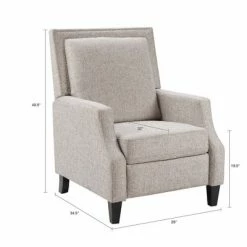 Budget 🎁 Madison Park Hargis Recliner - Gray ⌛ -Living Room Chairs Sales unnamed file 13540