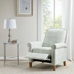 Best Pirce 🌟 Madison Park Linda Push Back Recliner Light Blue 😉 -Living Room Chairs Sales unnamed file 13547