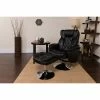 Cheapest 😉 Flash Furniture Transitional Multi-Position Recliner and Ottoman with Chrome Base in Black LeatherSoft ✔️ -Living Room Chairs Sales unnamed file 13560