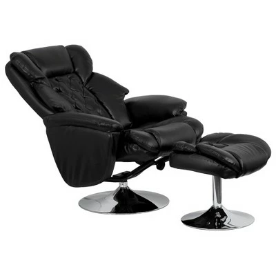 Cheapest ๐ Flash Furniture Transitional Multi-Position Recliner and Ottoman with Chrome Base in Black LeatherSoft โ๏ธ 4 Cheapest ๐ Flash Furniture Transitional Multi-Position Recliner and Ottoman with Chrome Base in Black LeatherSoft โ๏ธ - Image 2