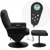 Flash Sale ❤️ 2pc Massaging Multi Position Recliner and Ottoman Set Black - Riverstone Furniture Collection 💯 -Living Room Chairs Sales unnamed file 13573