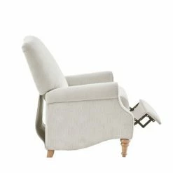Outlet ✔️ Madison Park Cranberry Push Back Recliner Ivory 🎁 -Living Room Chairs Sales unnamed file 13587