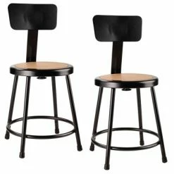 Cheap ❤️ National Public Seating 2pk 18" Heavy Duty Steel Stool with Backrest - Hampton Collection Gray 👏 -Living Room Chairs Sales unnamed file 136