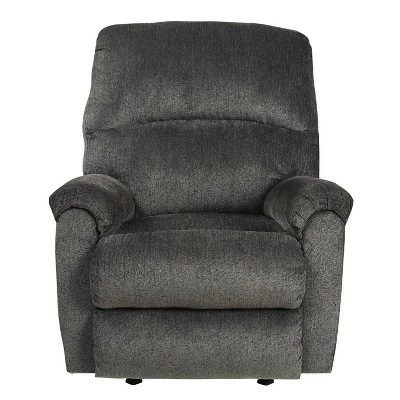 New ๐งจ Fabric Upholstered Rocker Recliner with Pillow Top Arm Gray - Benzara ๐ฅฐ 3 New ๐งจ Fabric Upholstered Rocker Recliner with Pillow Top Arm Gray - Benzara ๐ฅฐ