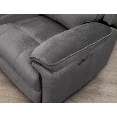 Budget ⌛ Hilda Fabric Power Recliner Power Headrest Gray - Abbyson Living 🎁 5 Budget ⌛ Hilda Fabric Power Recliner Power Headrest Gray - Abbyson Living 🎁 - Image 3