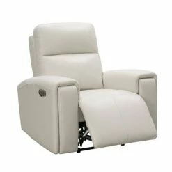 Hot Sale ✨ Karina Leather Power Recliner with Power Headrest Ivory - Abbyson Living 🎁