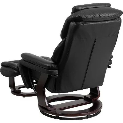 Wholesale ๐ Contemporary Recliner and Ottoman Leather - Riverstone Furniture Collection Black Leather ๐ 4 Wholesale ๐ Contemporary Recliner and Ottoman Leather - Riverstone Furniture Collection Black Leather ๐ - Image 2