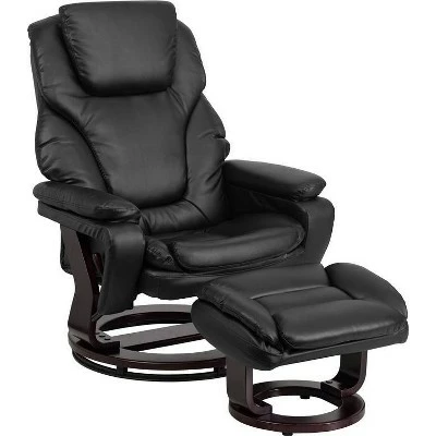 Wholesale ๐ Contemporary Recliner and Ottoman Leather - Riverstone Furniture Collection Black Leather ๐ 7 Wholesale ๐ Contemporary Recliner and Ottoman Leather - Riverstone Furniture Collection Black Leather ๐ - Image 5